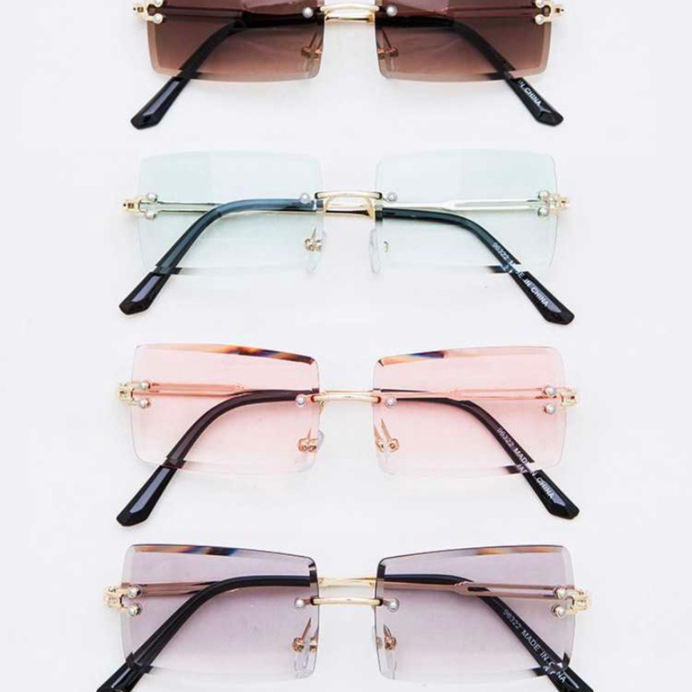 Tinted Rimless Sunglasses